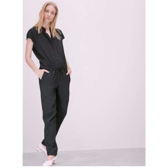 Babaton Aritzia Donnie Black Cap Sleeve Sleeveless Jumpsuit Boiler Utility Suit - Picture 17 of 17
